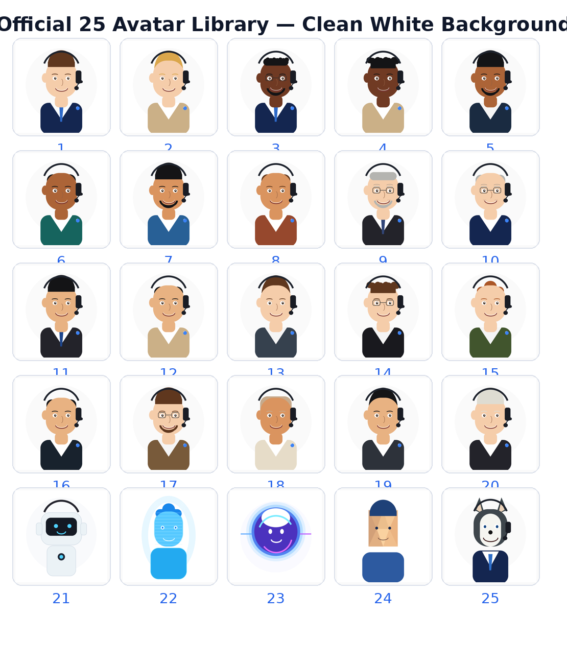 Official 25 avatar choices